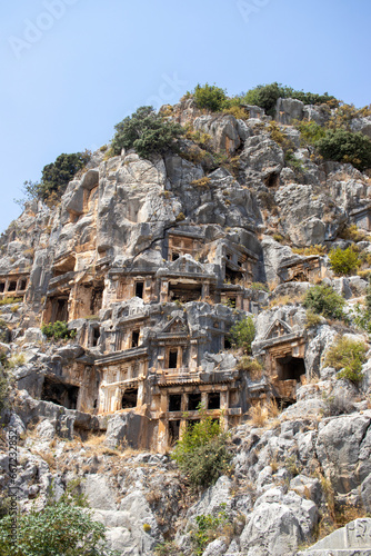Mira Ancient city, Antalya, Demre. Rock Tombs of the Kings.