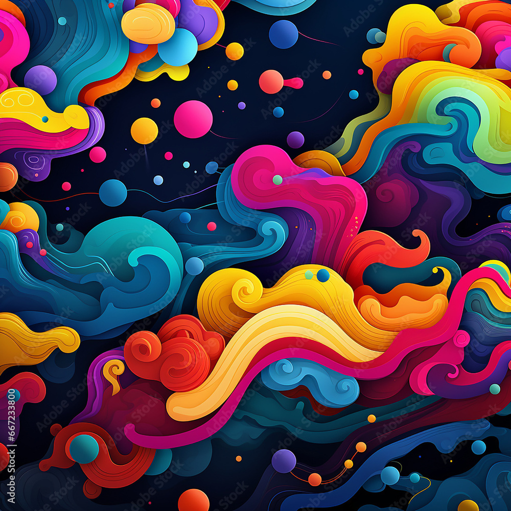 Obraz premium abstract colorful background with splashes created with Generative Ai