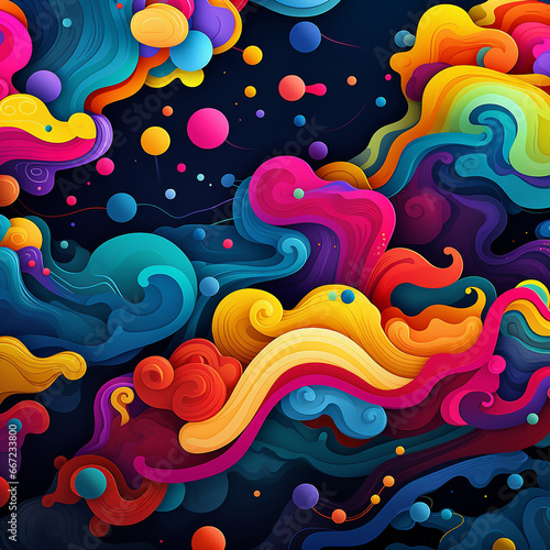 abstract colorful background with splashes created with Generative Ai