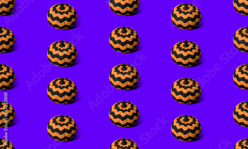 Halloween theme seamless pattern with pumpkins. Simple background for packaging, apparel, gift, wrapping paper, textile, fabric, wallpaper.