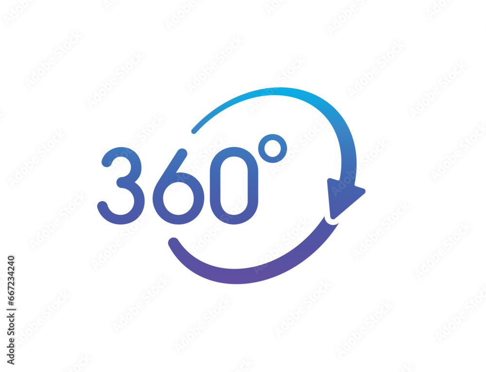 360 degree logo. 360 degree concept with arrow sign. gradient 360 degrees 360 degree logo. 360 degree concept with arrow sign. gradient 360 degrees