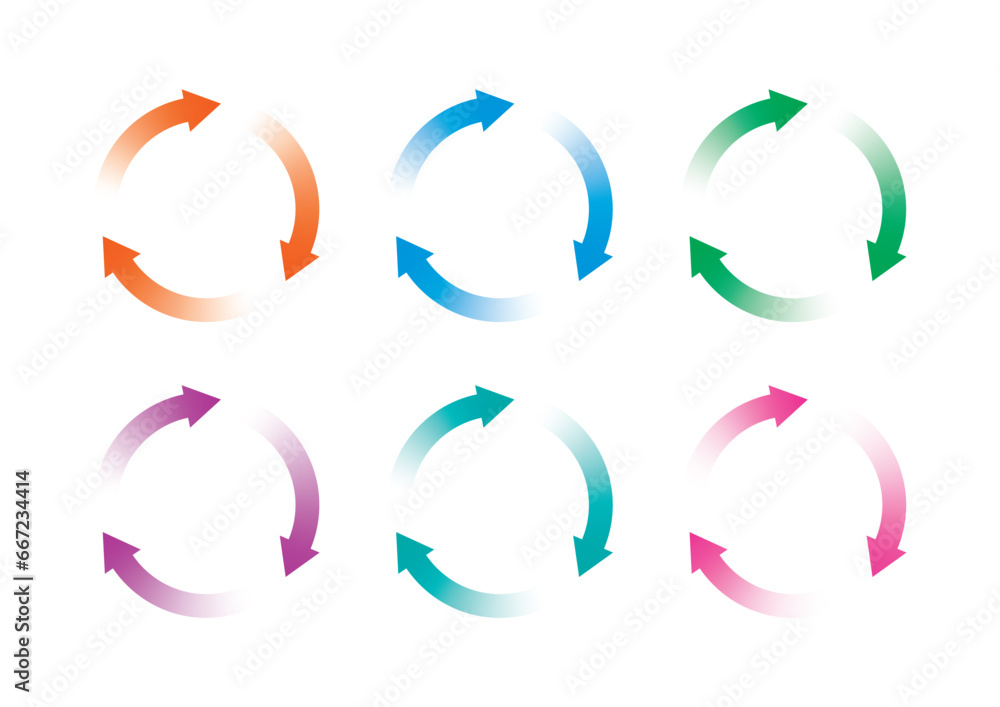 360 degree rotating arrows. rotating colorful arrow signs 360 degree rotating arrows. rotating colorful arrow signs