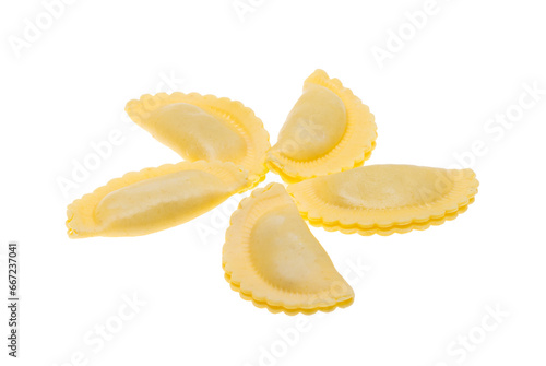 Italian ravioli isolated