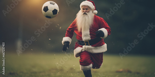 santa claus playing soccer © Demencial Studies