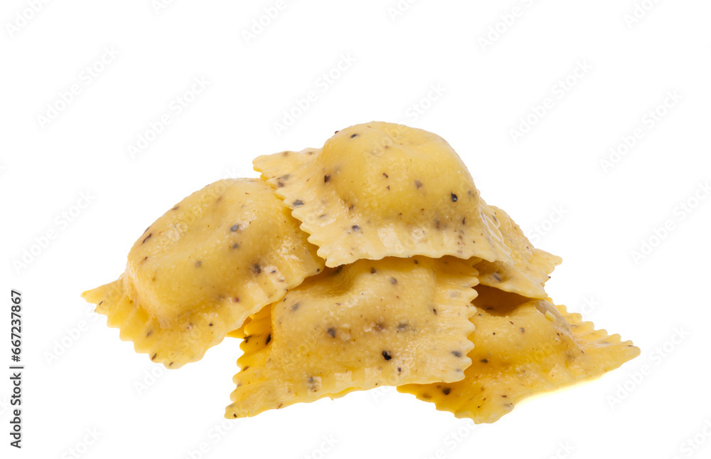 ravioli with cheese and spices isolated ravioli with cheese and spices isolated