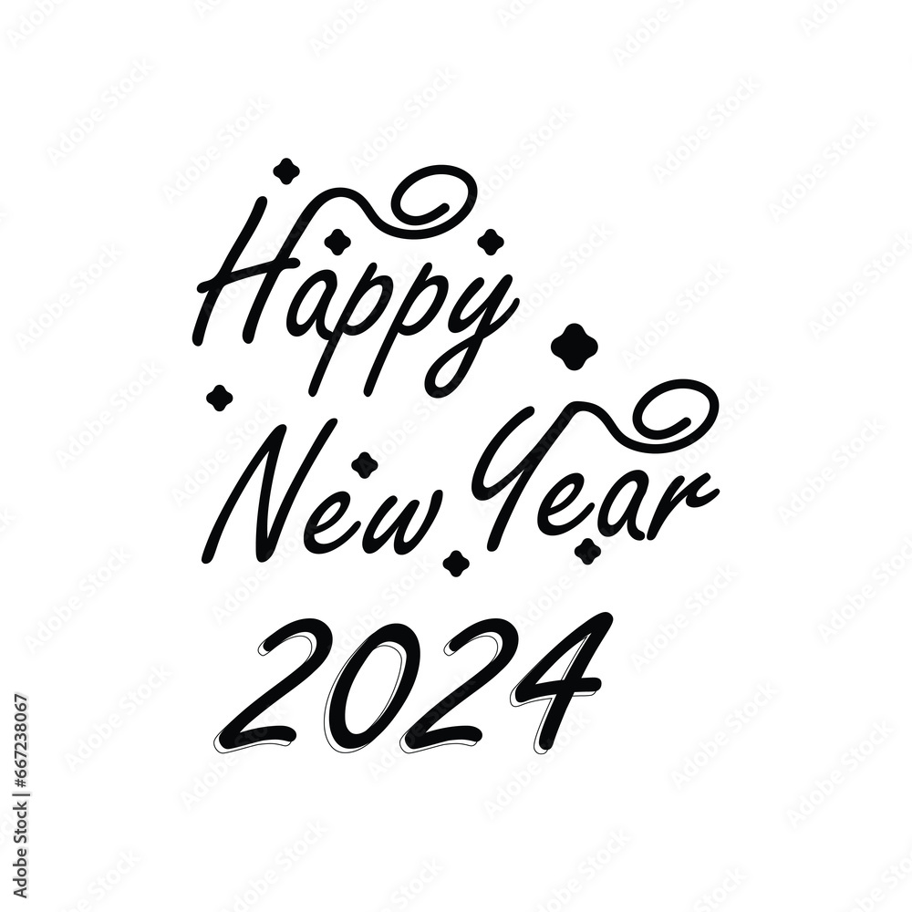 happy new year template design, happy new year 2024 grand celebration banner, vector design