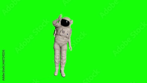 astronaut is going to mars is dancing and jumping around