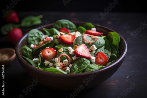 Spinach and Strawberry Salad generative AI technology