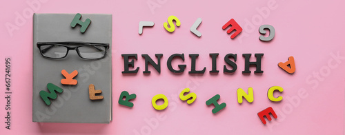 Word ENGLISH, lasses, noteb...