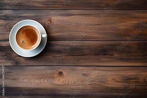 Barista-Meisterwerke  Kaffeezauber auf rustikalem Holzhintergrund
