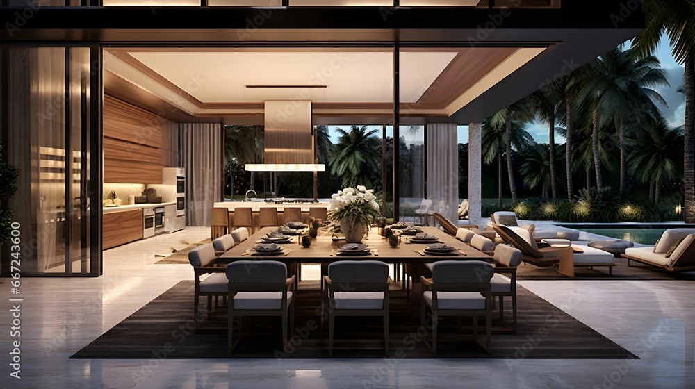 3d rendering of a modern living room in a luxury hotel.