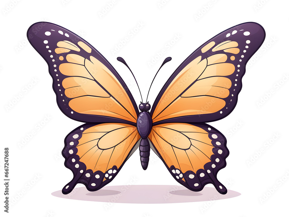cute butterfly cartoon style animal illustration cute butterfly cartoon style animal illustration