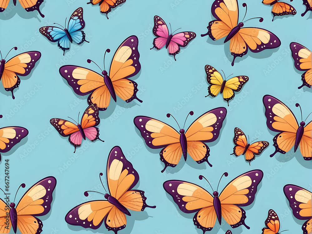 cute butterfly cartoon style animal illustration cute butterfly cartoon style animal illustration