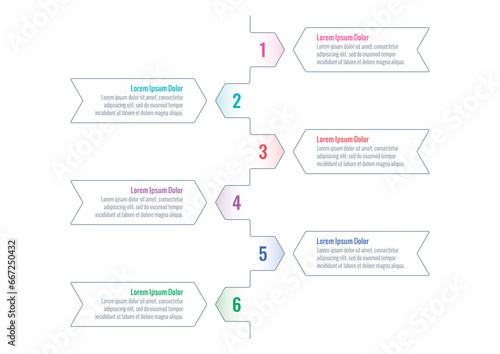 arrow infographic template. six step briefing template. internet, magazine, web, business, annual report infographic template