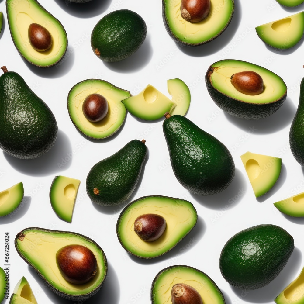 Avocado halves being splashed with water Avocado halves being splashed with water