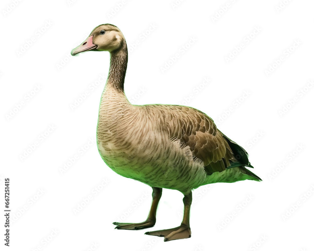 Goose on a light transparent background. PNG please. Generative artificial intelligence Goose on a light transparent background. PNG please. Generative artificial intelligence