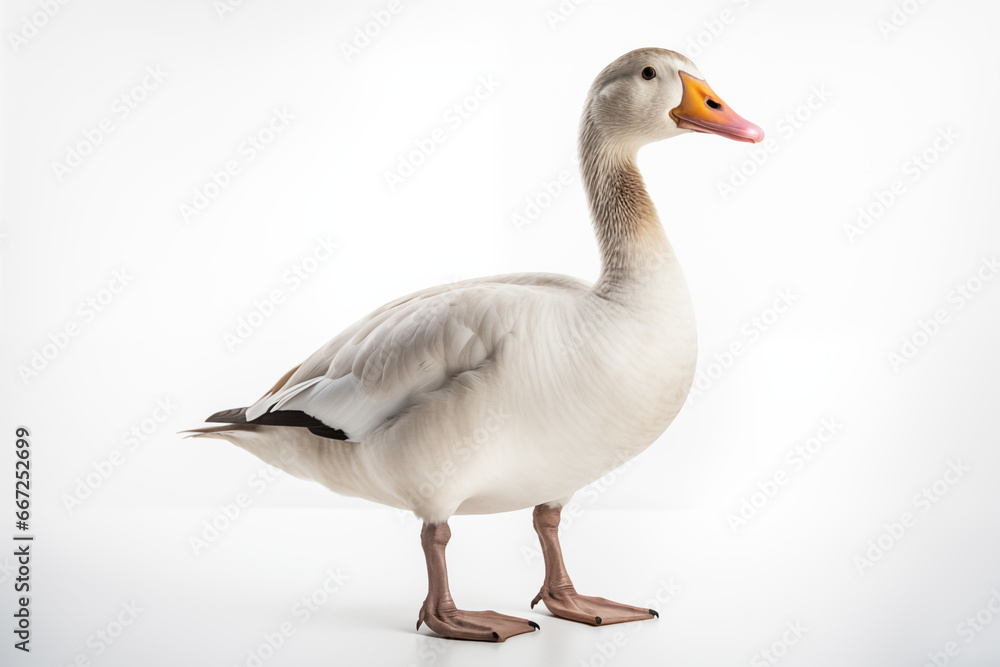 Gans freigestellt vor weißem Hintergrund Gans freigestellt vor weißem Hintergrund