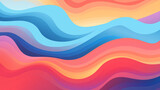 Psychedelic wallpaper with pastel colors and wavy shapes