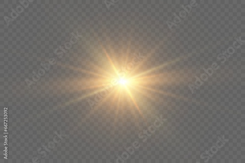 Vector transparent sunlight special lens flash light effect 