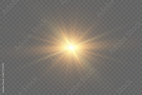 Vector transparent sunlight special lens flash light effect	
