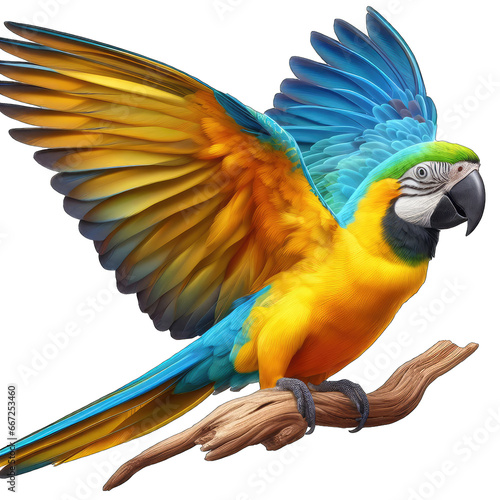 Whirling Brightly Colored Parrot, GENERATIVE AI