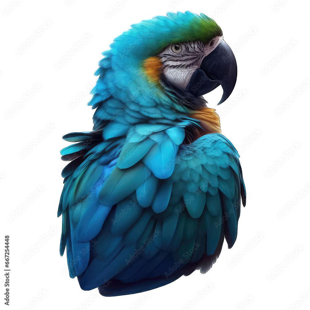Fototapeta premium Agile Colorful Parrot in Flight, GENERATIVE AI