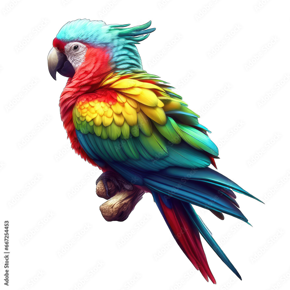 Stunning Exotic Parrot Beauty, GENERATIVE AI