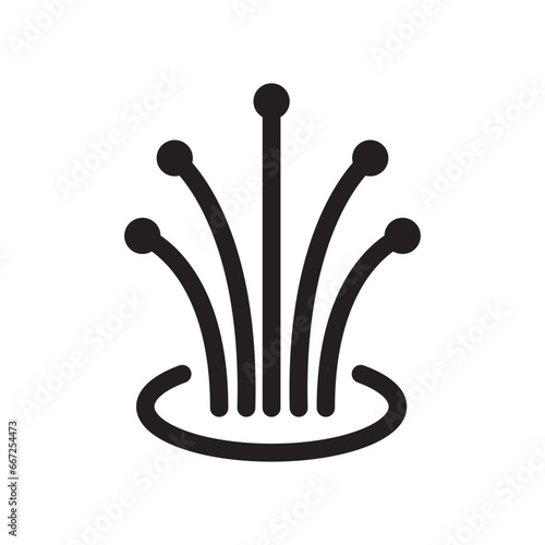 Fiber optic cable icon trendy style illustration on white background.