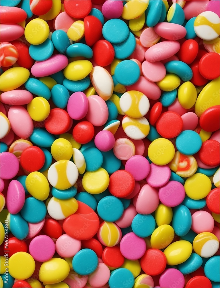 Close-up of Sweets multi colored candies on a dark color background. Close-up of Sweets multi colored candies on a dark color background.