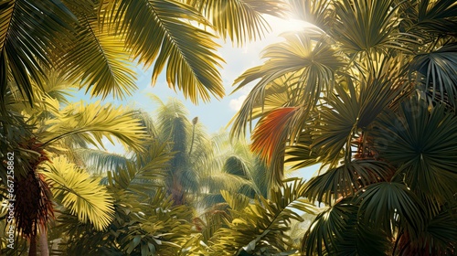 Palm tropical background