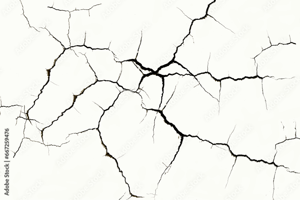 old white Wall texture. Crack on a white background