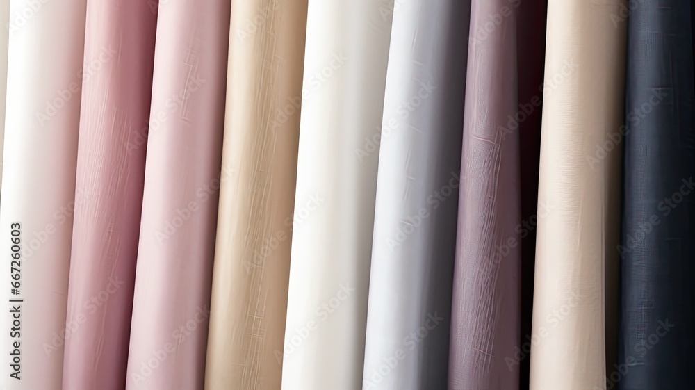 linen fabrics close-up, revealing their vivid and sophisticated textures. linen fabrics close-up, revealing their vivid and sophisticated textures.