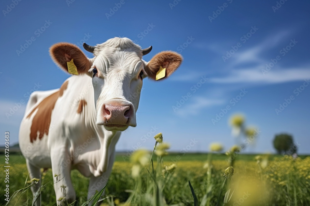 Portrait of cow on dairy farm Portrait of cow on dairy farm