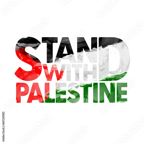 Stand with Palestine Design. Pray, save, free palestine typography with palestine flag