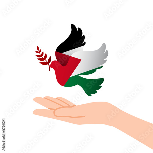 Free Palestine Design. Stand with palestine. No War illustration