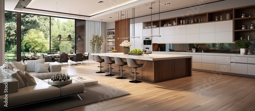 Contemporary design for kitchen and living space