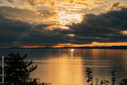 Beautiful sunset at the Balaton