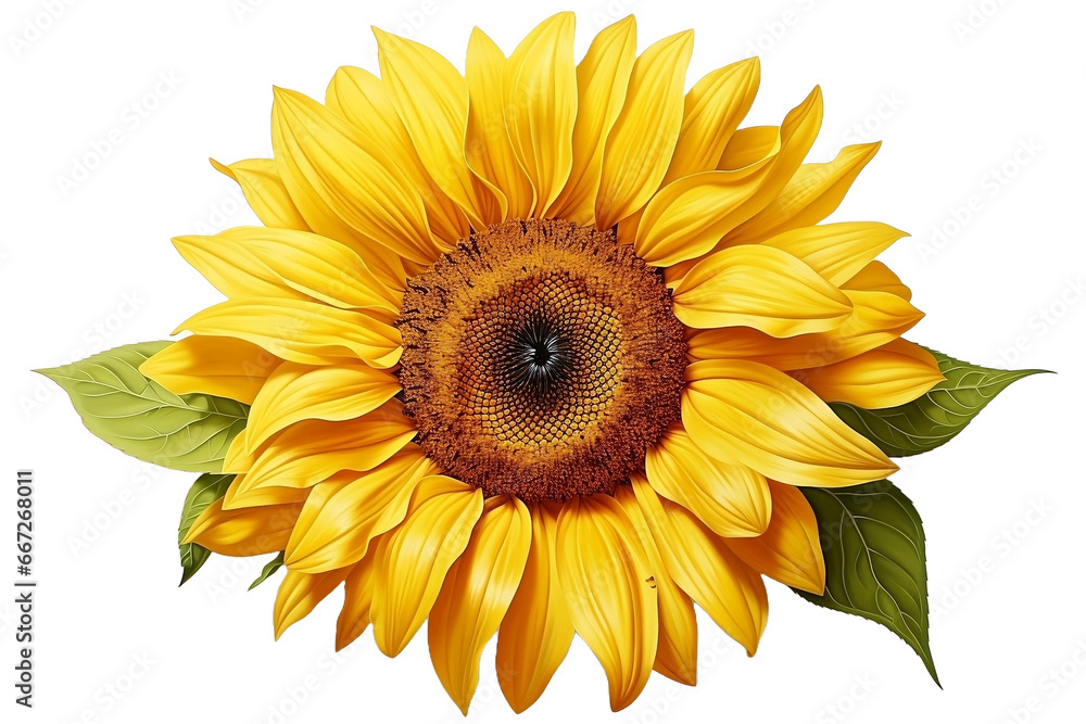 Obraz premium sunflower isolated on white background