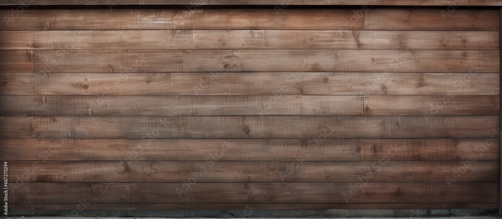 Naklejka premium Garage door with wood texture background concept