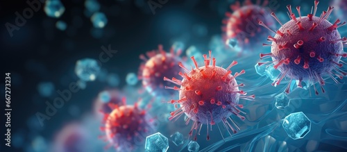 Doctor fights contagious pathogen cells researching cure with Artificial Intelligence illustrations for virus vaccines and flu coronavirus disease control