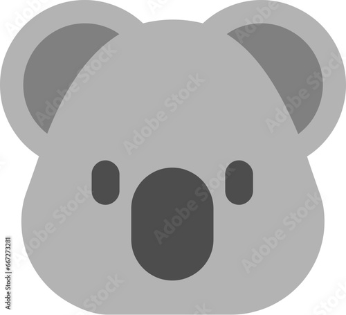 Canvas Print cute koala vector art, cute animal vector art, cute vector emoji