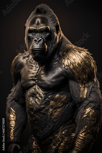 Black gold Gorilla © Annika