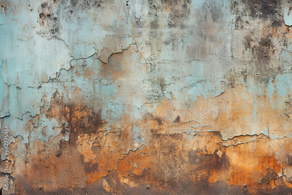 Old grunge wall with peeling paint. Abstract background for design.