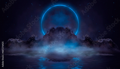 Dark fantasy mountain lands...