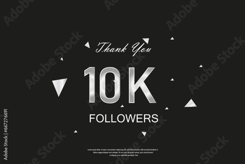 thank you for 10k followers in social media card