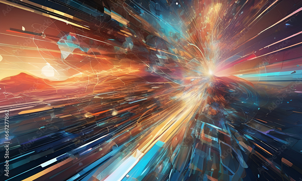 A captivating abstract digital environment, perfect for visualizing the ...