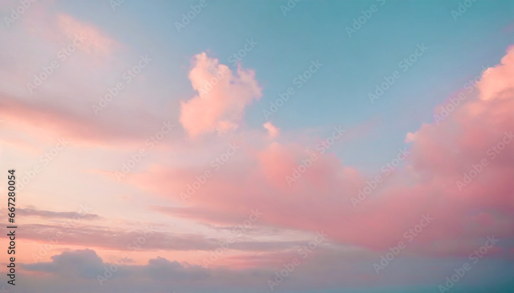heaven dusk pastel sky horizon scene with fluffy coral pink clouds hd phone wallpaper ai generated