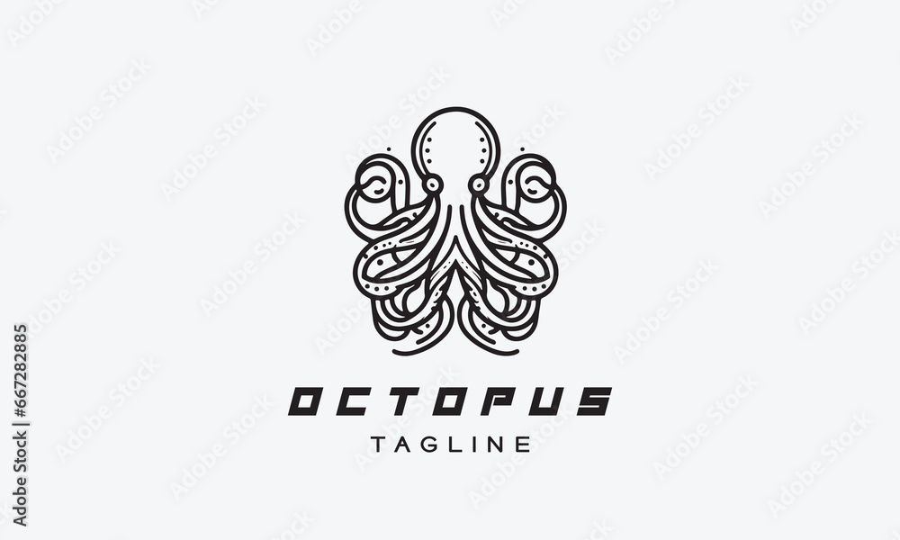 Octopus vector logo icon illustration design