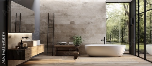 Large house featuring a contemporary bathroom designed with ing