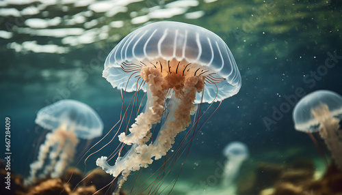 beautiful jellyfish in the water